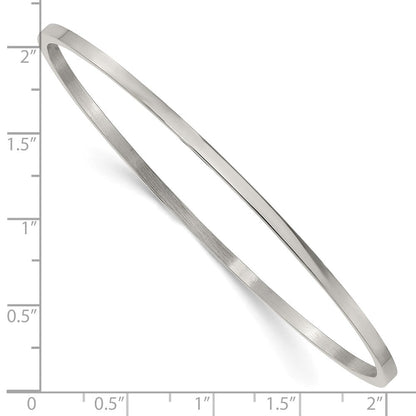 Edelstahl Chisel Poliert 2mm Armreif