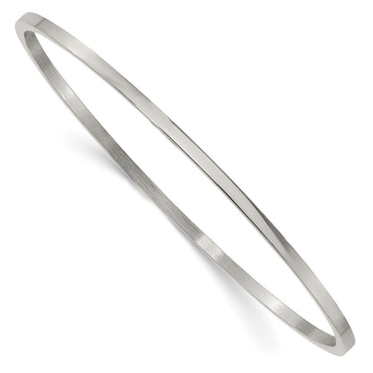 Edelstahl Chisel Poliert 2mm Armreif
