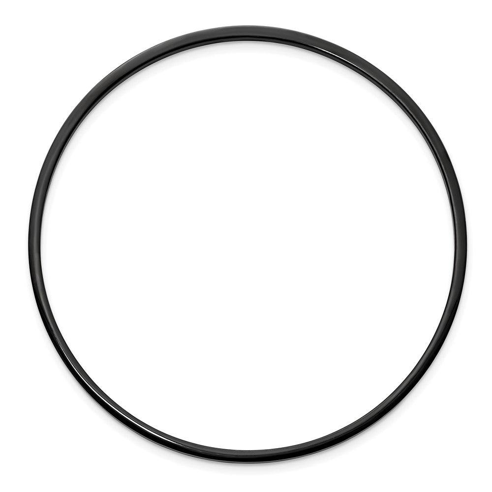 Edelstahl Chisel Poliert Schwarz Ip-beschichtet 2mm Armreif