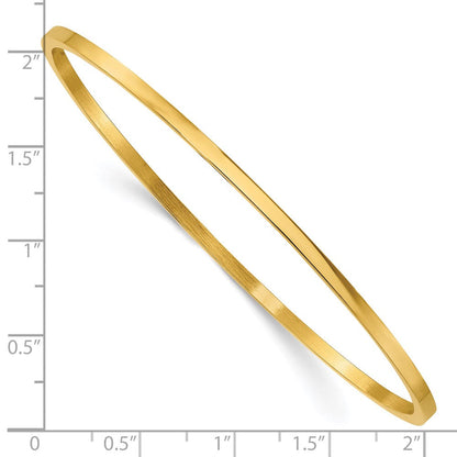 Edelstahl Chisel Poliert Gelb Ip-beschichtet 2mm Armreif