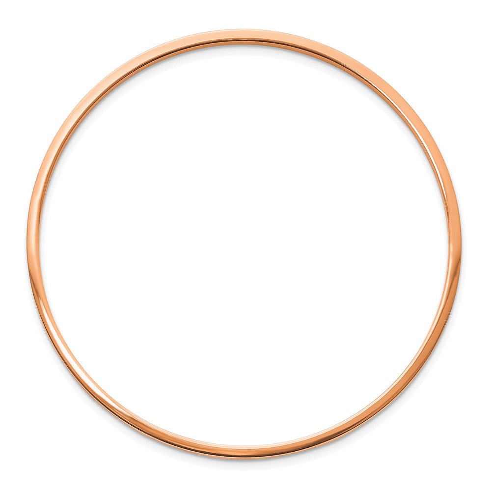 Edelstahl Chisel Poliert Rose Ip-beschichtet 2mm Armreif