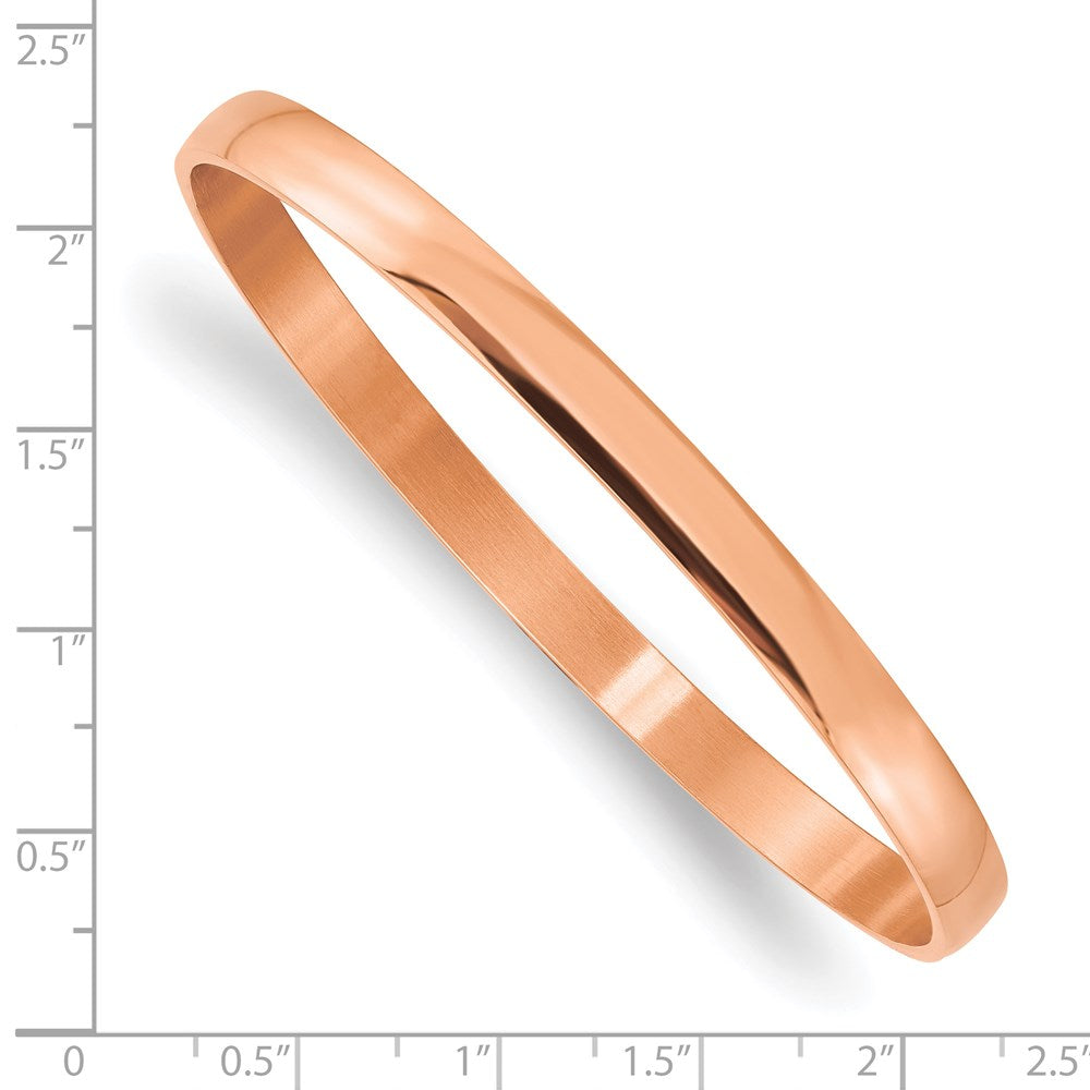 Edelstahl Poliert Rose Ip-beschichtet 6mm Armreif