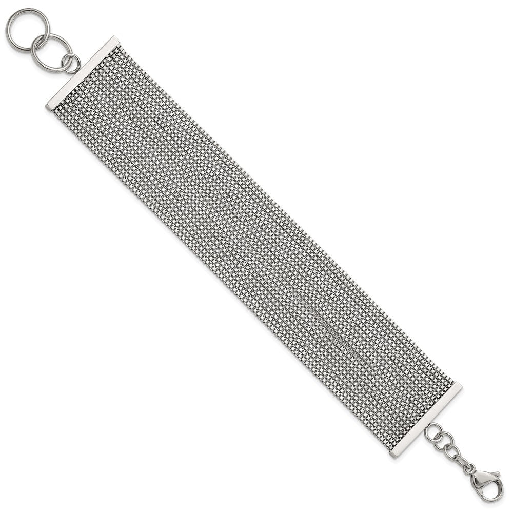 8 Zoll Edelstahl Poliert Multi-strand Venezianer Gliederarmband