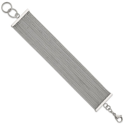 8 Zoll Edelstahl Poliert Multi-strand Venezianer Gliederarmband