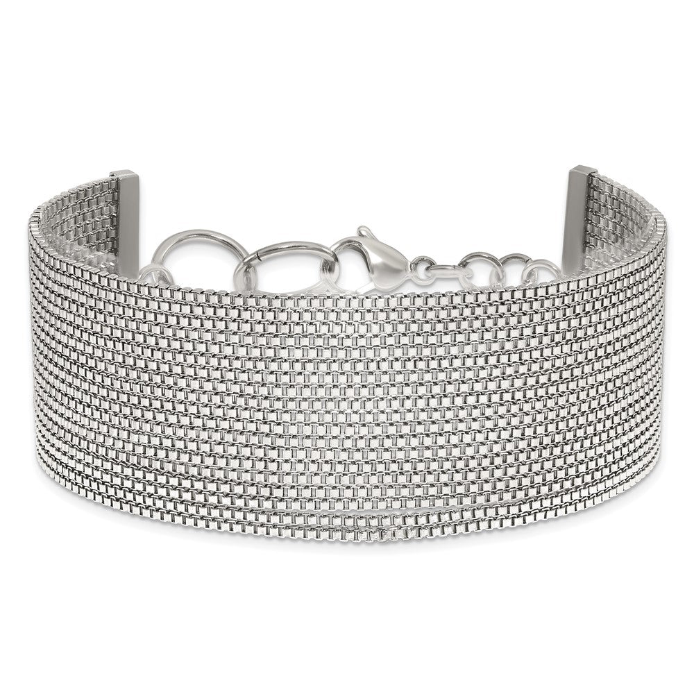 8 Zoll Edelstahl Poliert Multi-strand Venezianer Gliederarmband