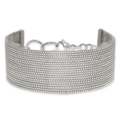 8 Zoll Edelstahl Poliert Multi-strand Venezianer Gliederarmband