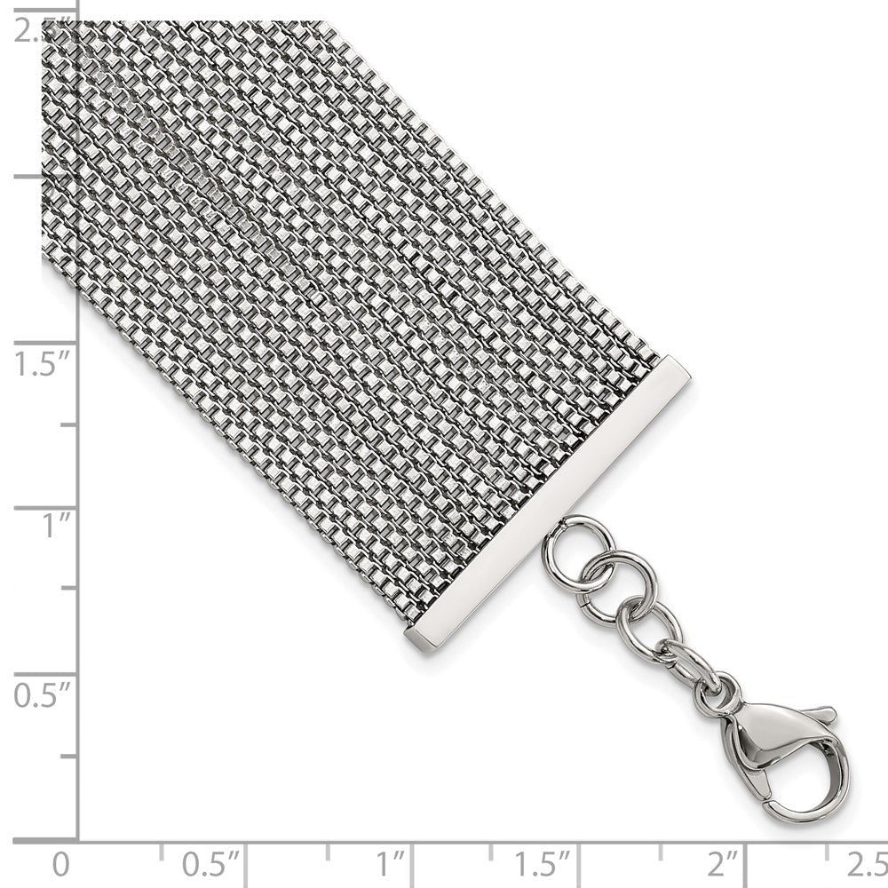 8 Zoll Edelstahl Poliert Multi-strand Venezianer Gliederarmband