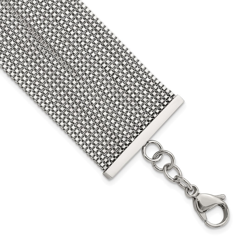 8 Zoll Edelstahl Poliert Multi-strand Venezianer Gliederarmband
