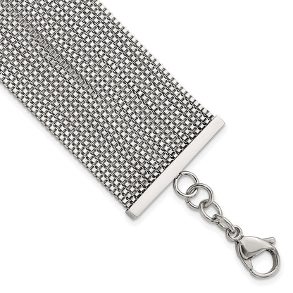 8 Zoll Edelstahl Poliert Multi-strand Venezianer Gliederarmband