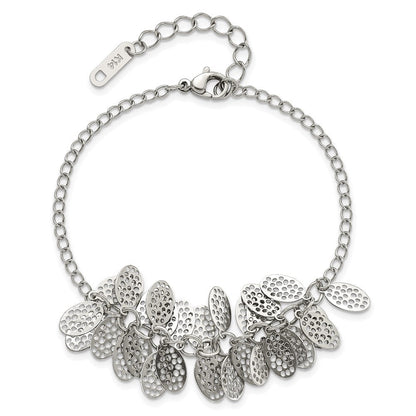 8.5 Zoll Edelstahl Oval Dangles mit 1.5 Verlängerung Armband