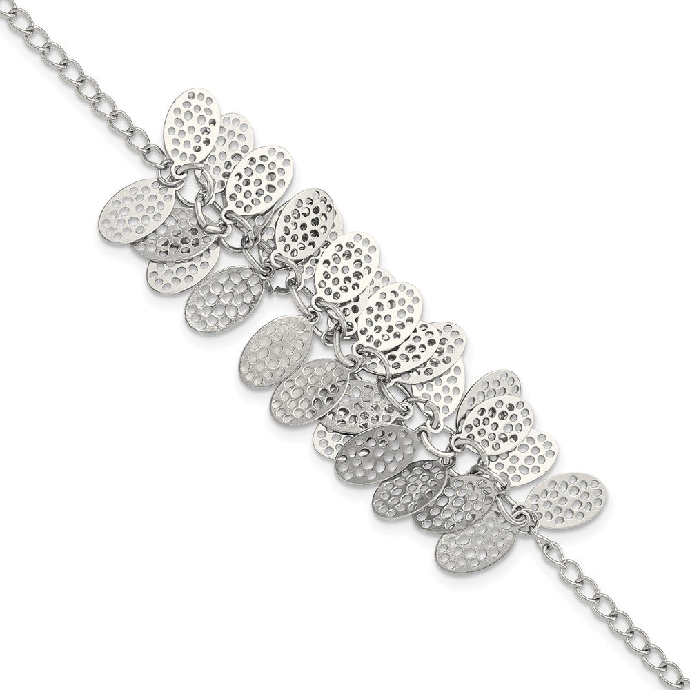 8.5 Zoll Edelstahl Oval Dangles mit 1.5 Verlängerung Armband