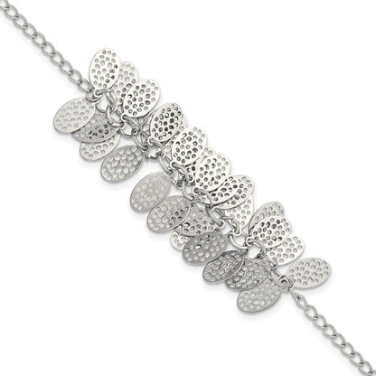 8.5 Zoll Edelstahl Oval Dangles mit 1.5 Verlängerung Armband