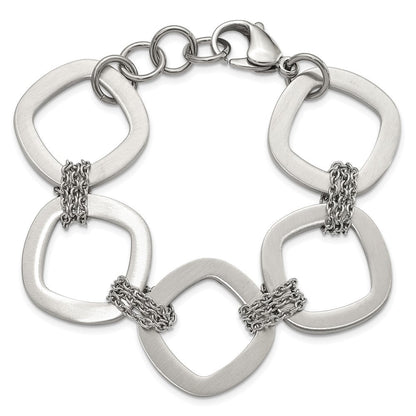 7.5 Zoll Edelstahl Gebürstet Glieder Armband