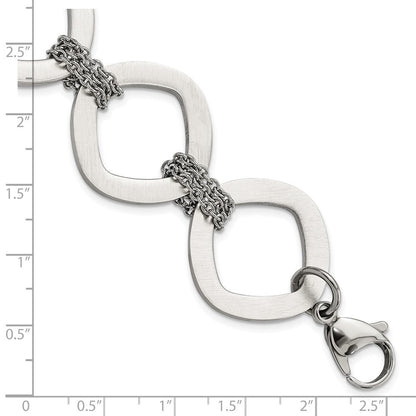 7.5 Zoll Edelstahl Gebürstet Glieder Armband