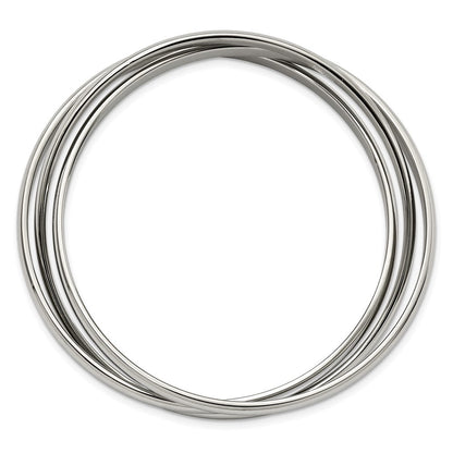 Edelstahl Chisel Poliert 3 Stück Set Of Intertwined Bangles