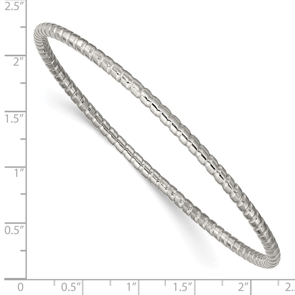Edelstahl Chisel Poliert und Strukturiert 3mm Armreif