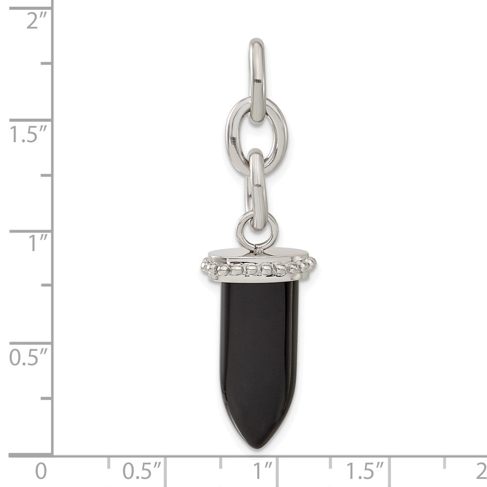 Edelstahl Klein Fang Onyx Interchangeable Charm Anhänger