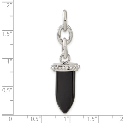 Edelstahl Klein Fang Onyx Interchangeable Charm Anhänger