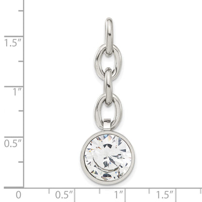 Edelstahl Zirkonia Interchangeable Charm Anhänger