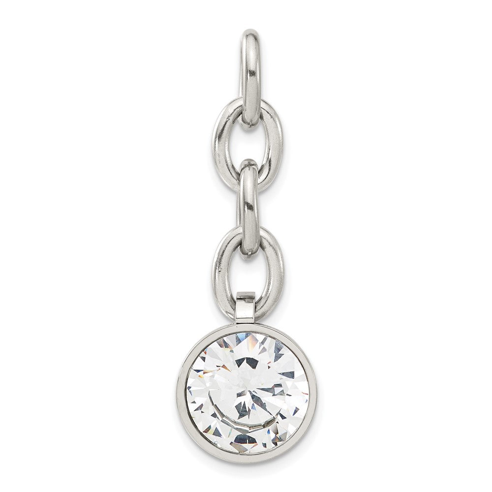Edelstahl Zirkonia Interchangeable Charm Anhänger