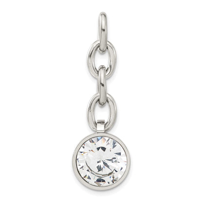 Edelstahl Zirkonia Interchangeable Charm Anhänger