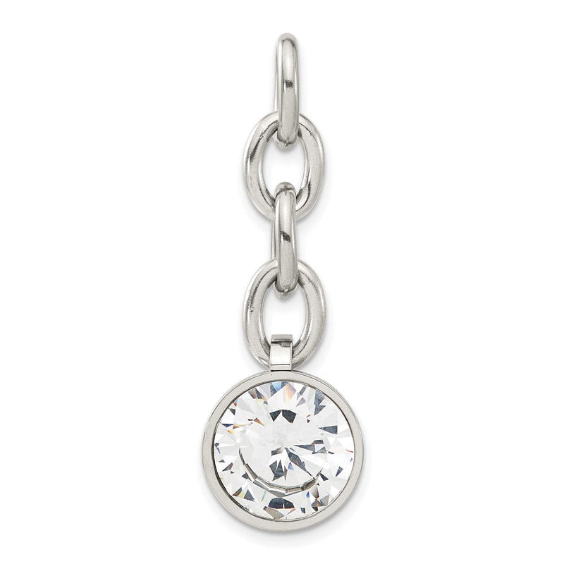 Edelstahl Zirkonia Interchangeable Charm Anhänger