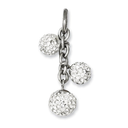 Edelstahl Zirkonia Interchangeable Charm Anhänger