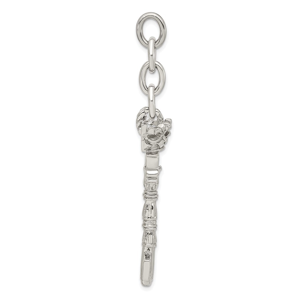 Edelstahl Krone & Key Interchangeable Charm Anhänger