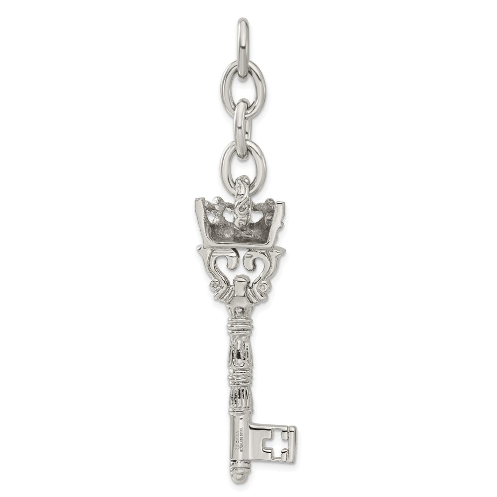 Edelstahl Krone & Key Interchangeable Charm Anhänger