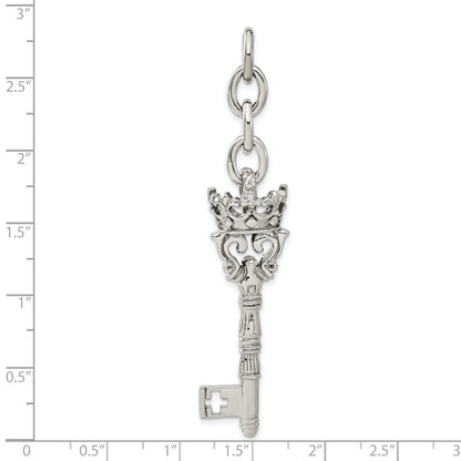 Edelstahl Krone & Key Interchangeable Charm Anhänger