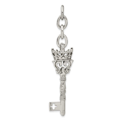 Edelstahl Krone & Key Interchangeable Charm Anhänger