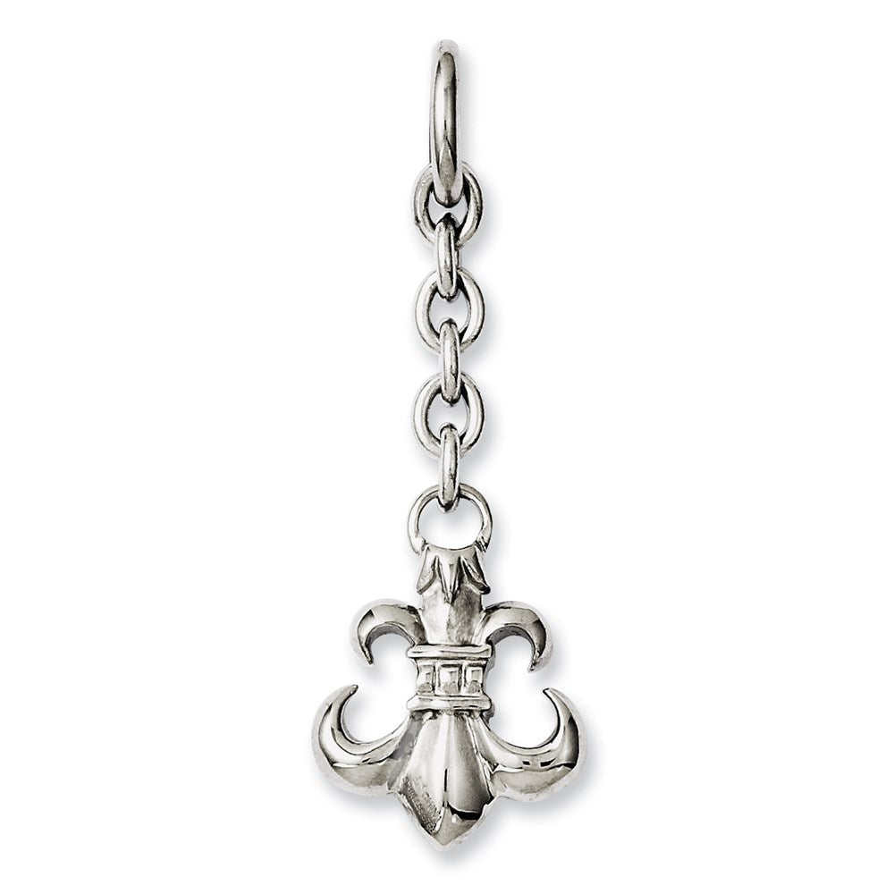 Edelstahl Fleur De Lis Interchangeable Charm Anhänger