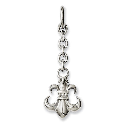Edelstahl Fleur De Lis Interchangeable Charm Anhänger