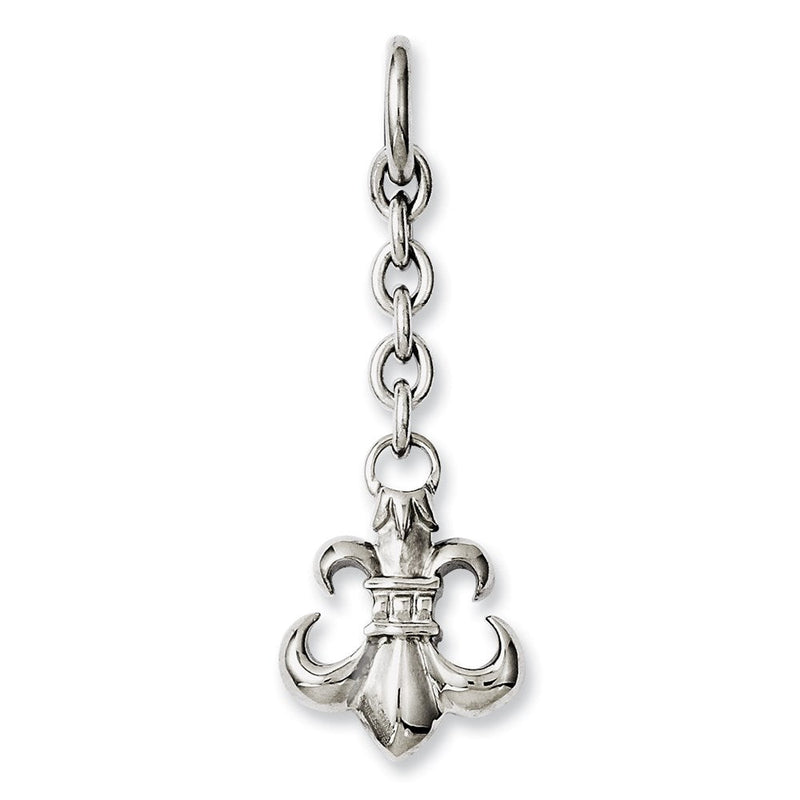Edelstahl Fleur De Lis Interchangeable Charm Anhänger