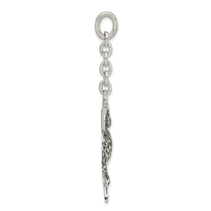 Edelstahl Antikisiert Eule mit Zirkonia Interchangeable Charm Anhänger