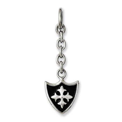 Edelstahl Shield Interchangeable Charm Anhänger