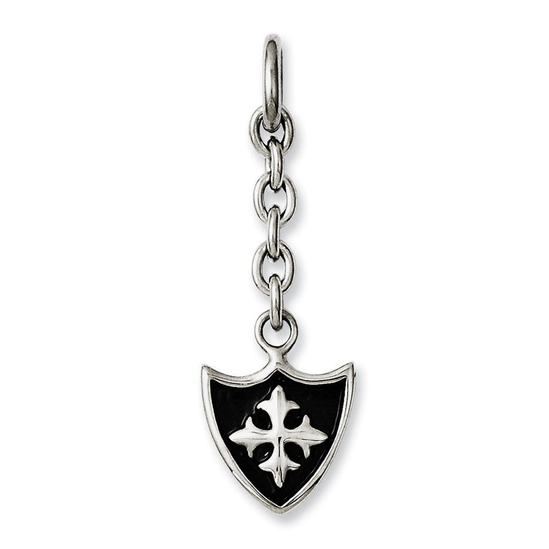 Edelstahl Shield Interchangeable Charm Anhänger