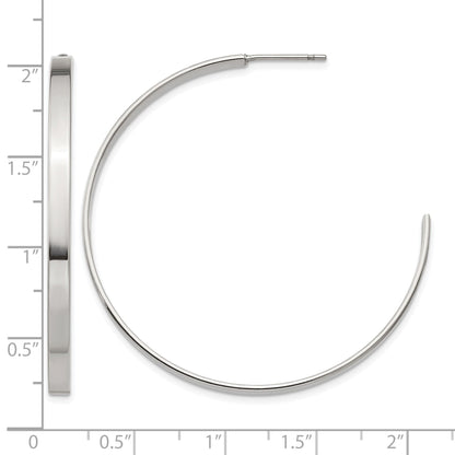Edelstahl Chisel Poliert 44mm Diameter 3mm J Creole Ohrstecker