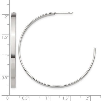 Edelstahl Chisel Poliert 44mm Diameter 3mm J Creole Ohrstecker