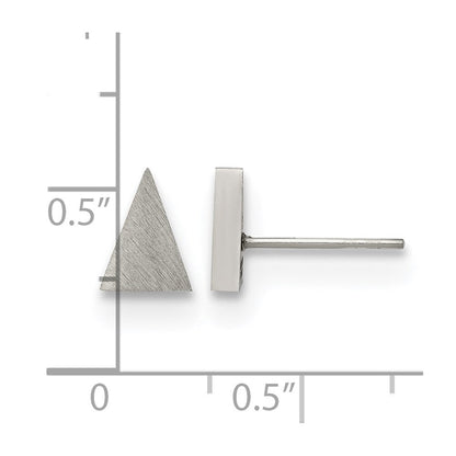 Edelstahl Chisel Gebürstet Dreieck Ohrstecker