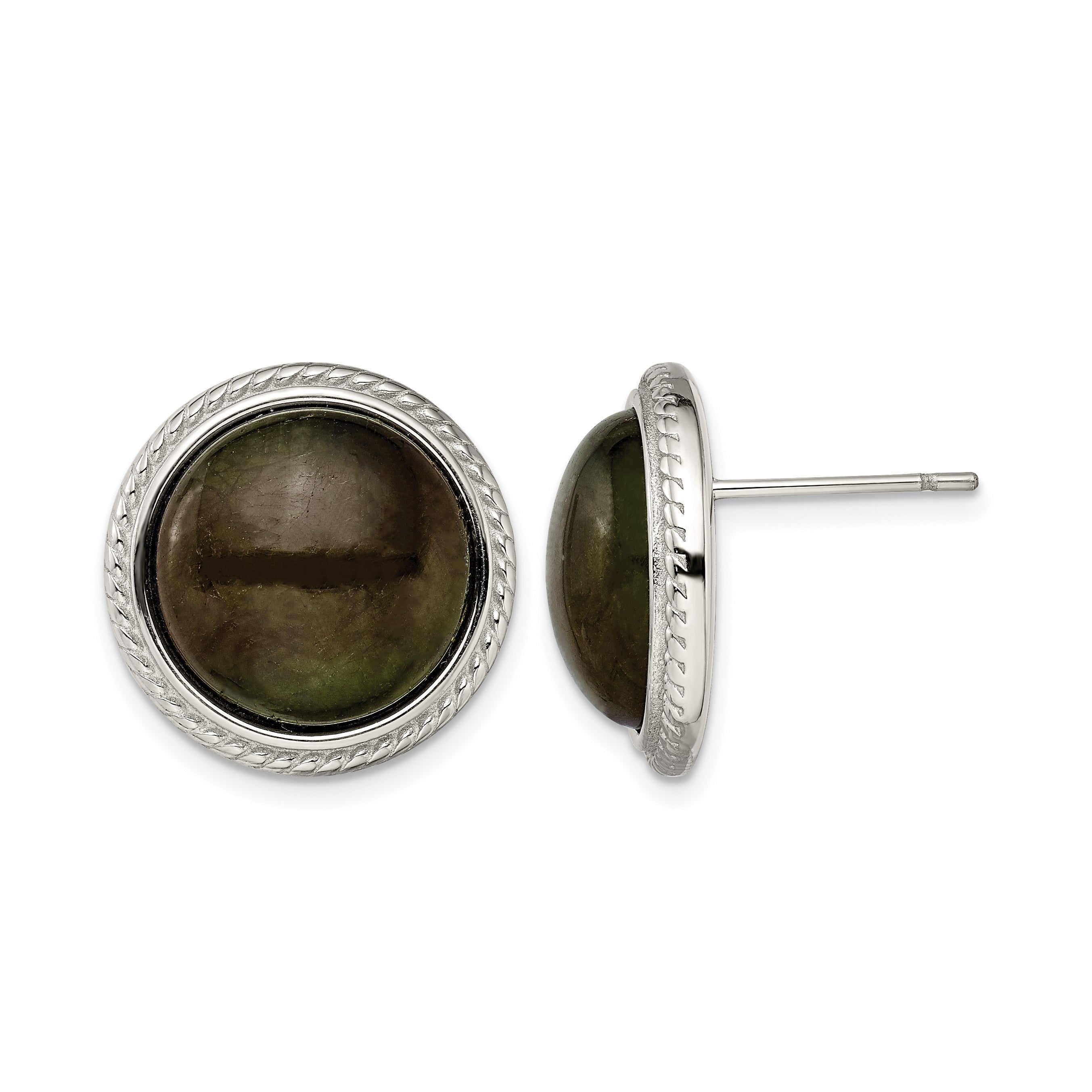 Edelstahl Poliert Labradorite Ohrstecker