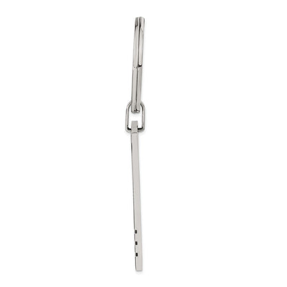 Edelstahl Chisel Gebürstet Schwarz Karbon Faser Einlage Key Ring