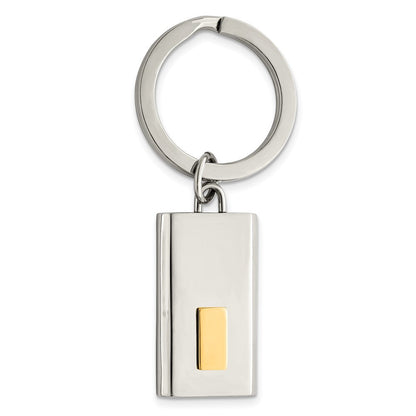 Edelstahl Chisel Poliert Gelb Ip-beschichtet Key Ring