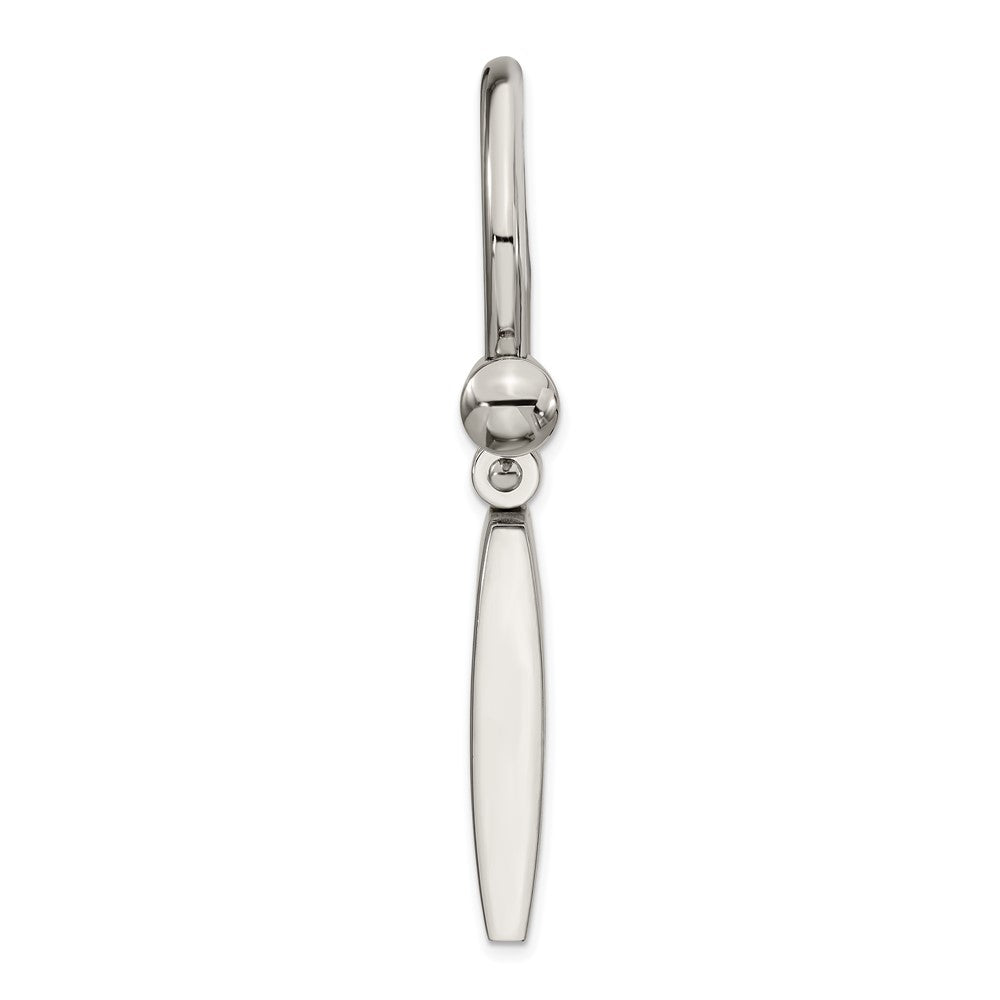 Edelstahl Chisel Gebürstet und Poliert Key Ring