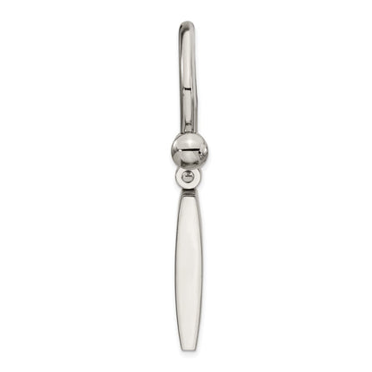 Edelstahl Chisel Gebürstet und Poliert Key Ring