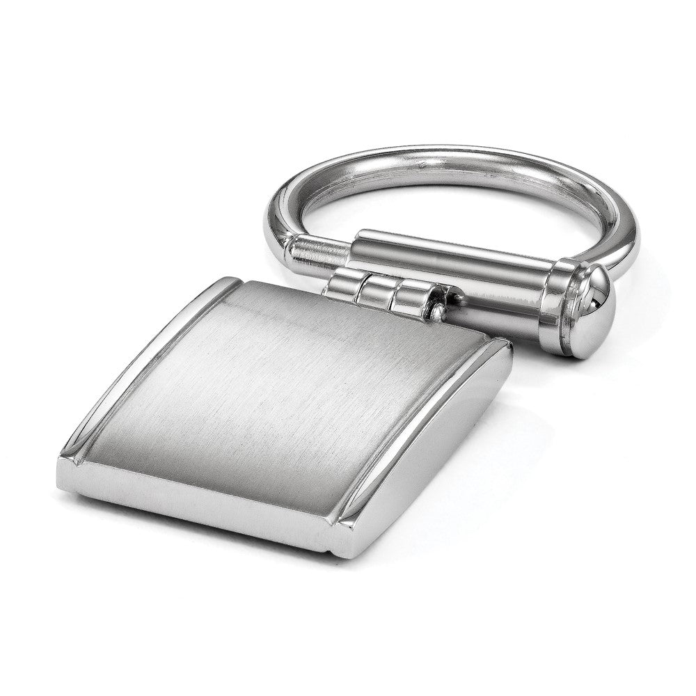 Edelstahl Chisel Gebürstet und Poliert Key Ring