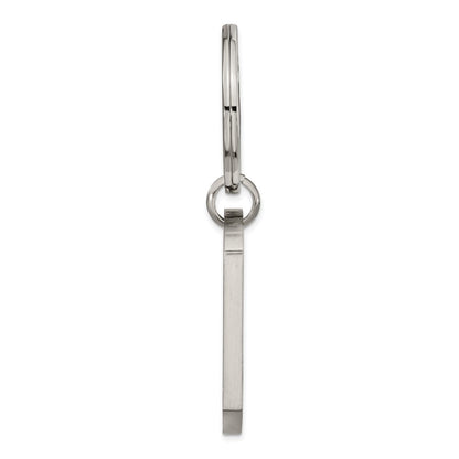 Edelstahl Chisel Gebürstet Lasered Dad Key Ring