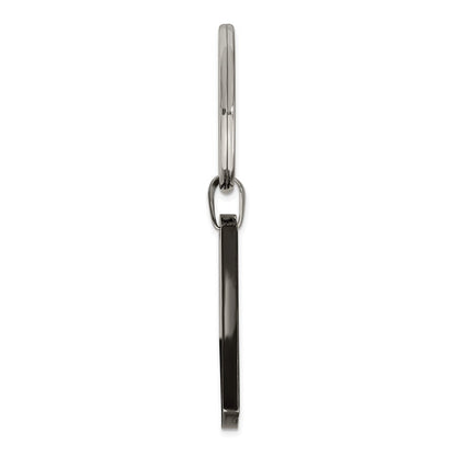 Edelstahl Chisel Poliert Schwarz Ip-beschichtet Dad Key Ring