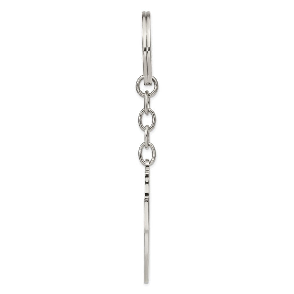 Edelstahl Chisel Poliert Kreuz Key Ring