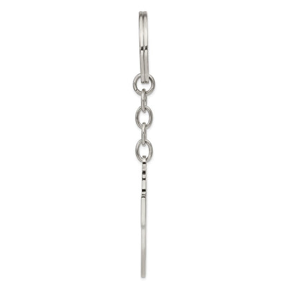 Edelstahl Chisel Poliert Kreuz Key Ring